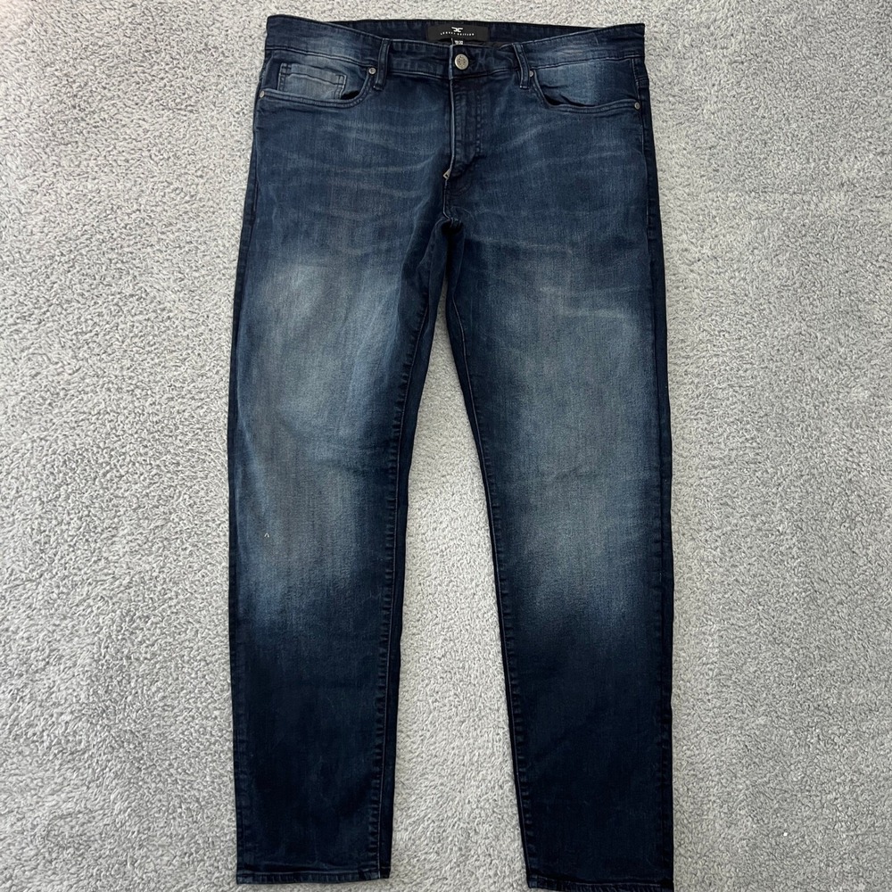 Jordan Craig Sean Jeans Mens 38x34 Dark Blue Excellent Slim‎ Tapered JS300